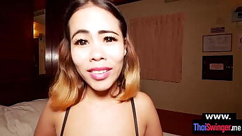 Real non-professional Thailand GF likes to be fucked anywhere