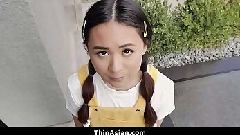 Cute Little Asian Teen Fucked By Her Neighbor Couple